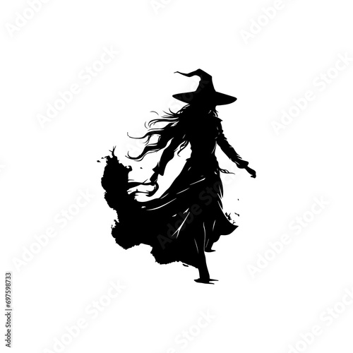 Isometric halloween holiday WITC collection wearing hats and costumes of vampire witch ghost fairy devil isolateda photo