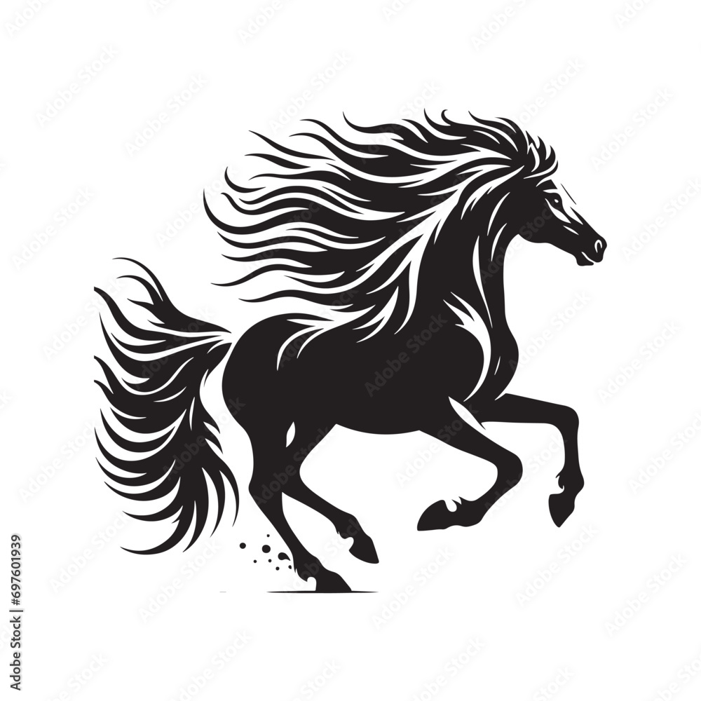 Illustration Featuring a Running Horse Silhouette: Dynamic Equestrian Energy for Your Designs
Illustration Featuring a Running Horse Silhouette: Dynamic Equestrian Energy for Your Designs