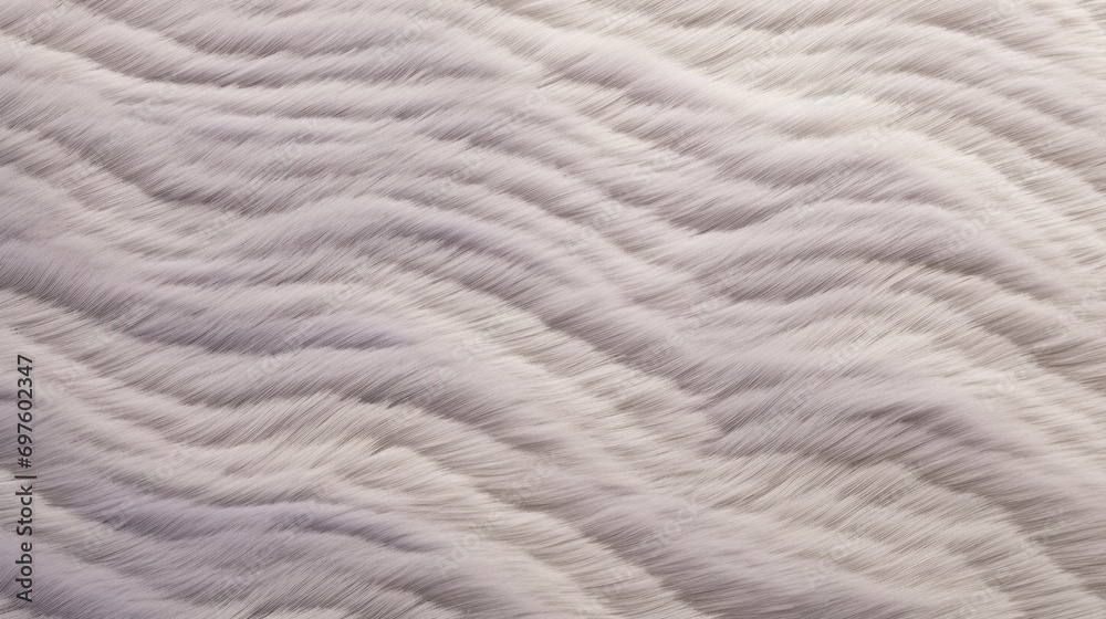 Wavy texture of plush white faux fur Wavy texture of plush white faux fur