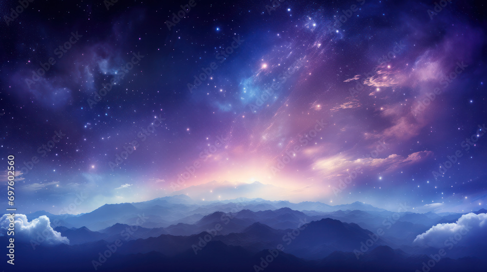 Awe-Inspiring Violet and Blue Galaxy Space - Ideal for Space-Themed Projects