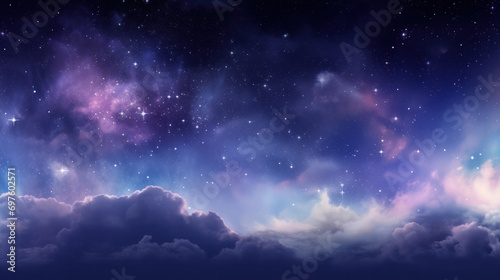 Violet and Blue Stellar Universe - Perfect Space Backdrop for Cosmic Designs