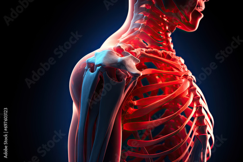 Human Muscles Anatomy - Muscles Isolated on Black Background