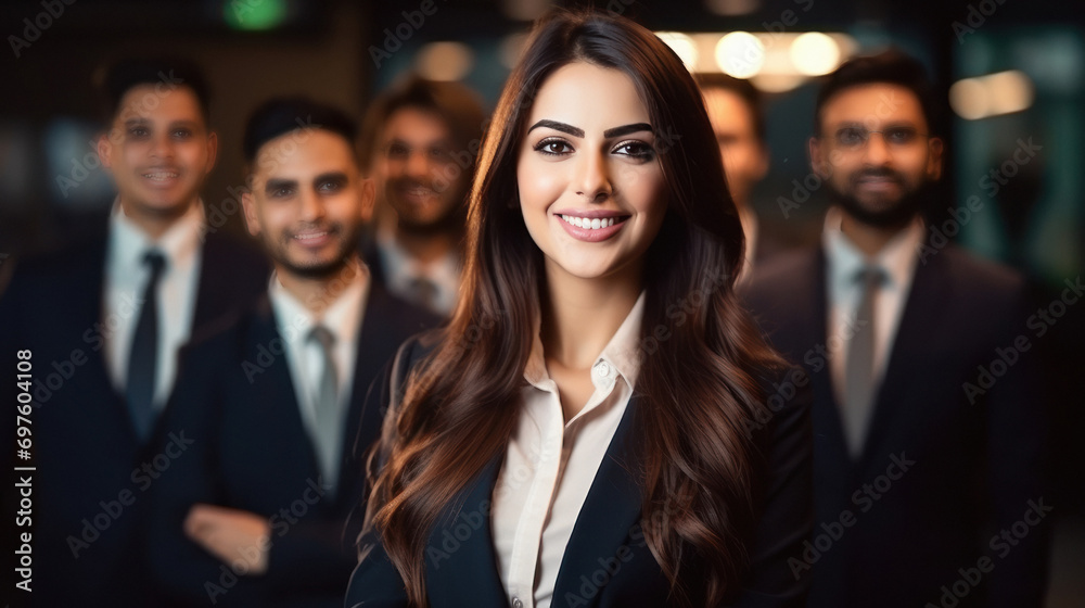 young indian business people standing confidently young indian business people standing confidently