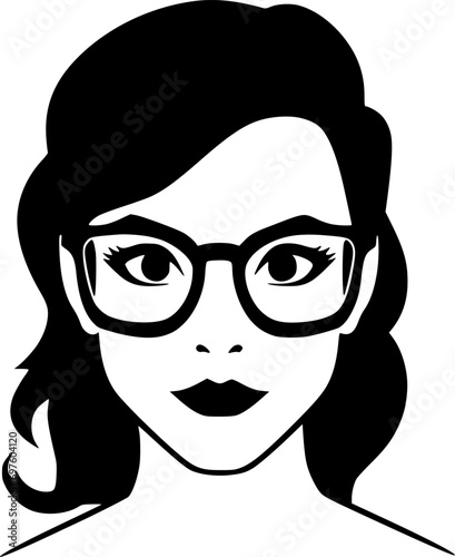 Teacher | Black and White Vector illustration
