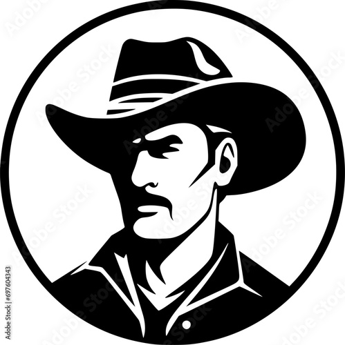 Western | Minimalist and Simple Silhouette - Vector illustration