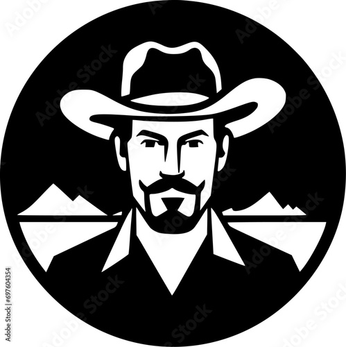 Western | Black and White Vector illustration