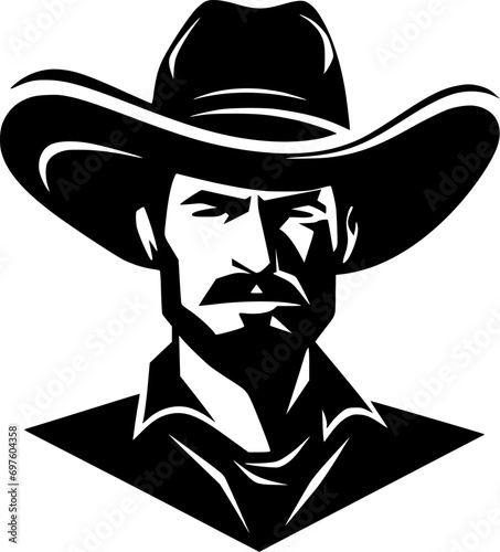 Western | Minimalist and Simple Silhouette - Vector illustration