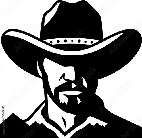 Western | Minimalist and Simple Silhouette - Vector illustration