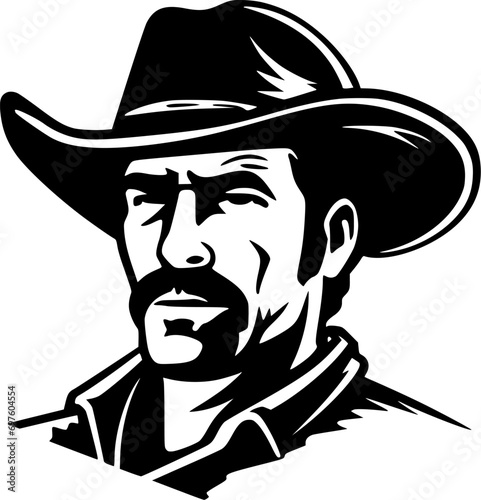 Western | Minimalist and Simple Silhouette - Vector illustration