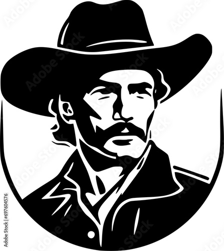 Western | Minimalist and Simple Silhouette - Vector illustration
