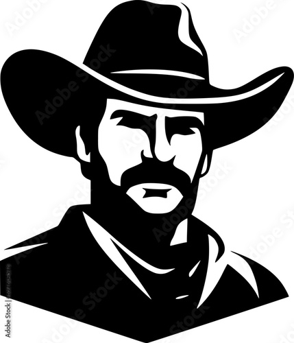 Western - Minimalist and Flat Logo - Vector illustration