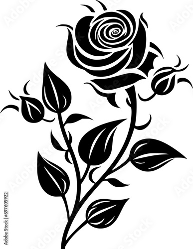 Roses - Minimalist and Flat Logo - Vector illustration