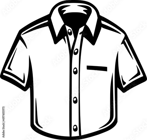 Shirt | Black and White Vector illustration