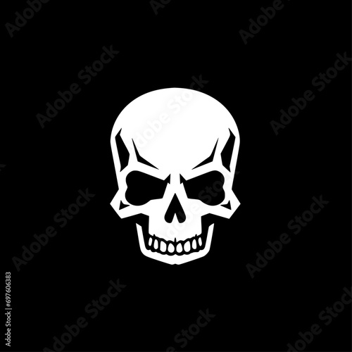 Skull | Black and White Vector illustration photo