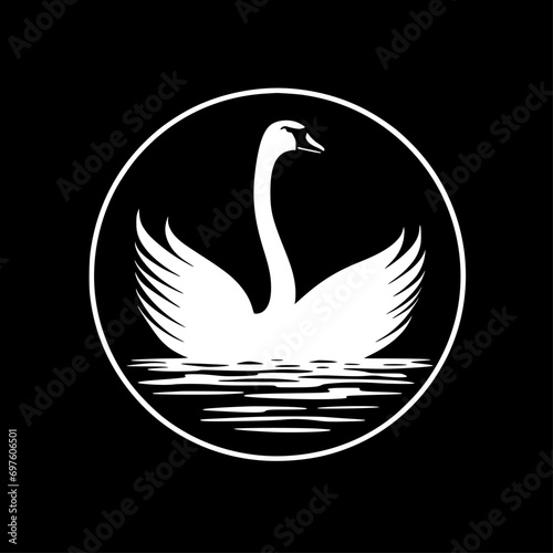 Swan | Minimalist and Simple Silhouette - Vector illustration