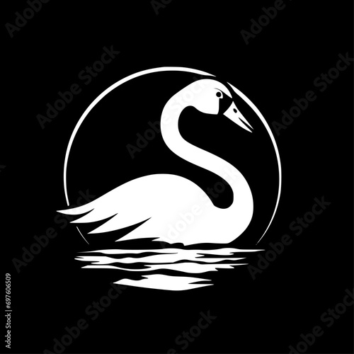 Swan - Minimalist and Flat Logo - Vector illustration