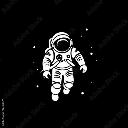 Astronaut - Minimalist and Flat Logo - Vector illustration
