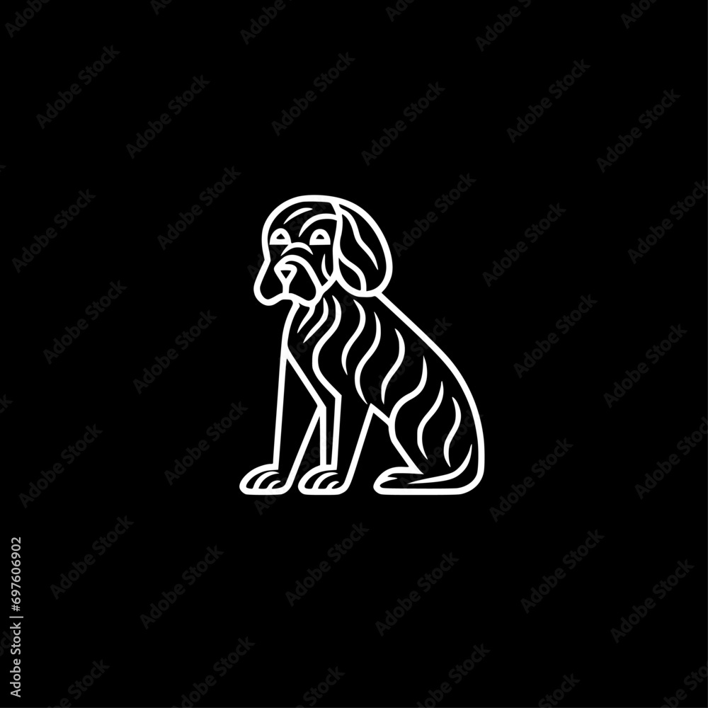 Fototapeta premium Dog - Minimalist and Flat Logo - Vector illustration