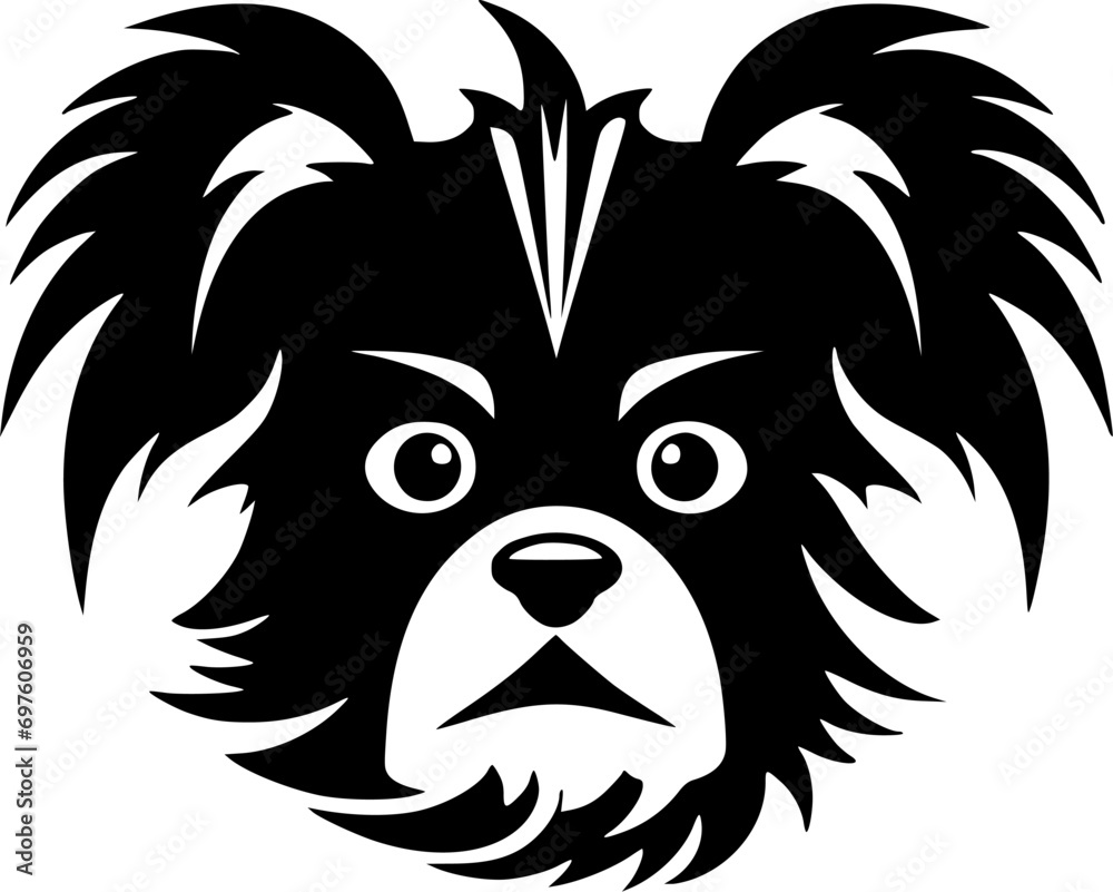 Dog | Black and White Vector illustration