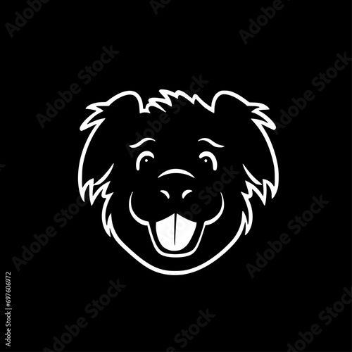 Dog - Minimalist and Flat Logo - Vector illustration