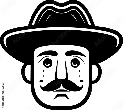 Mexico | Black and White Vector illustration