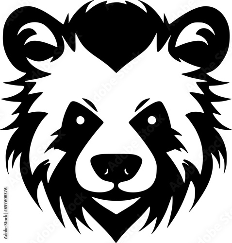 Panda | Black and White Vector illustration
