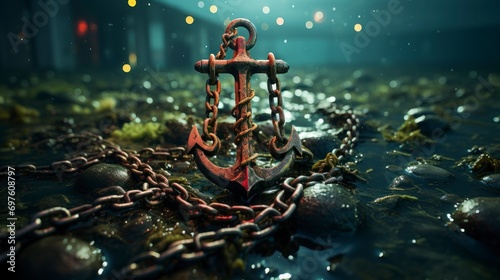 An Anchor Chained to the Ocean Floor photo