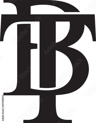 BT letter modern logo design