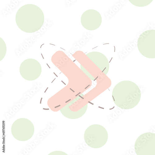 Simple Pink Forward Button Icon. For multimedia and entertainment, for web site design, app, user interfaces. Vector illustration flat design