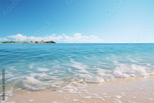 Beautiful view of sea and blue water sky