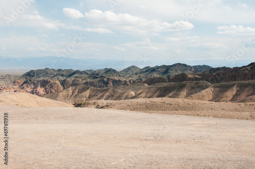 Landscape view of Charyn canyon or the Grand canyon of Kazakhstan