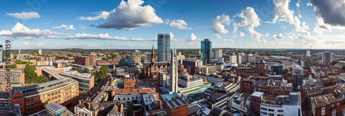 Birmingham Skyline: Aerial View of Historic Landmarks and Modern Cityscape