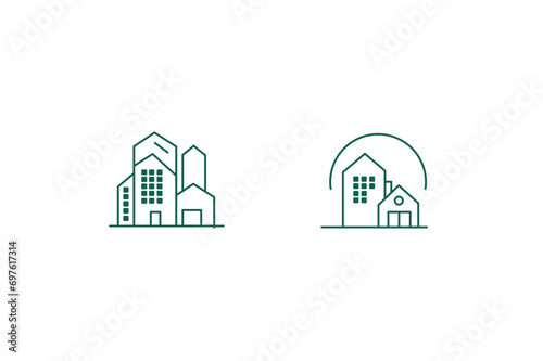 Essential Real Estate Line Icon Set: Vector Symbols for Property and Housing