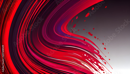 Abstract 3D rendering colorful red light swirl effect illustration texture wallpaper. Vibrant Color wavy striped pattern for design and background. 