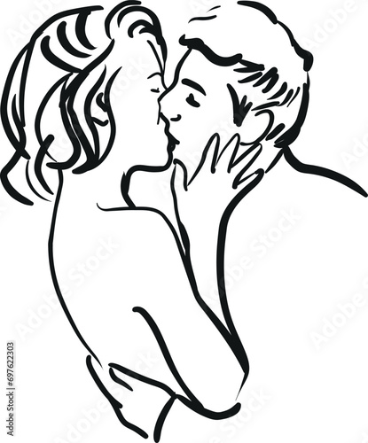 couple amoureux qui s'embrasse