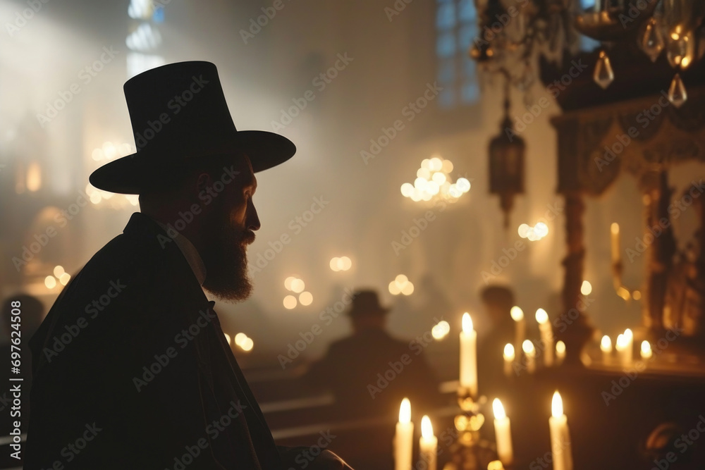 A candid capture of a rabbi giving out Purim charity