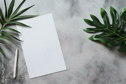 Minimalist White A4 Sheet Mockup for Creative Presentations