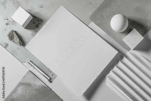 Blank Screen A4 Sheet Mockup Showcase for Presentations