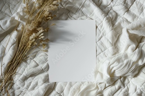 Professional Showcase with White A4 Sheet Mockup Display
