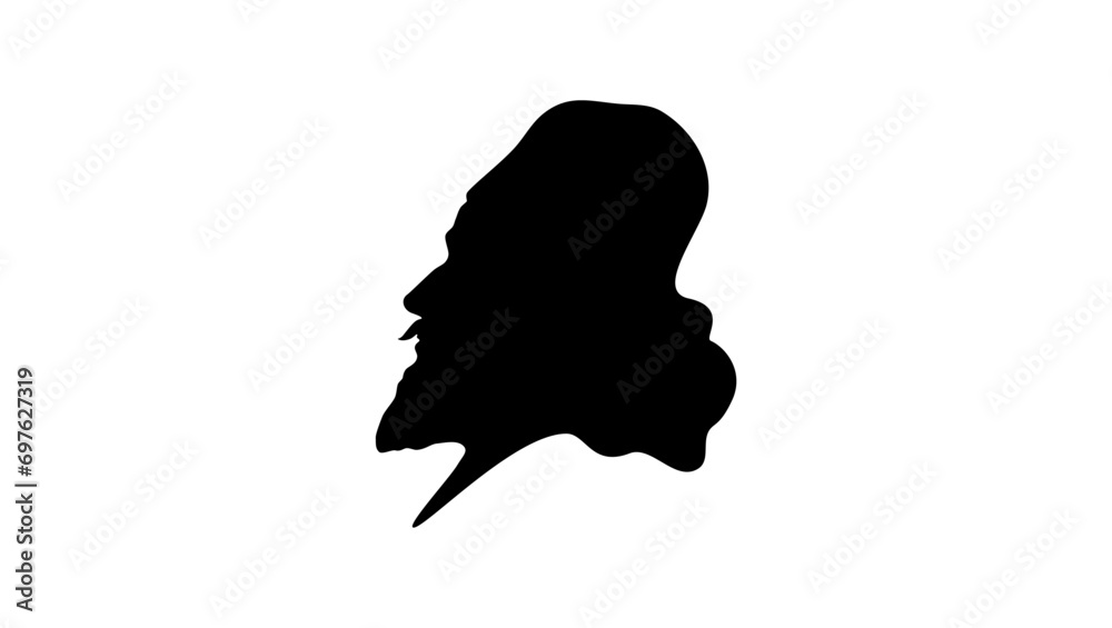 Inigo Jones, black isolated silhouette
