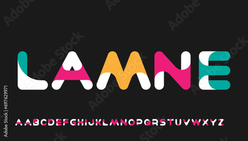 stylish 3d capital alphabet letter logo design