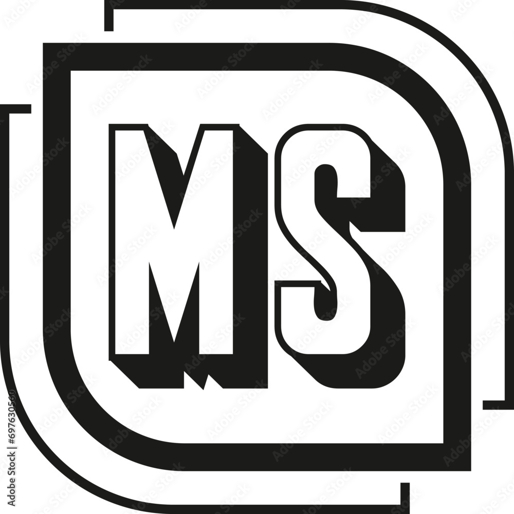 MS letter logo design on white background MS logo MS creative MS letter logo design on white background MS logo MS creative