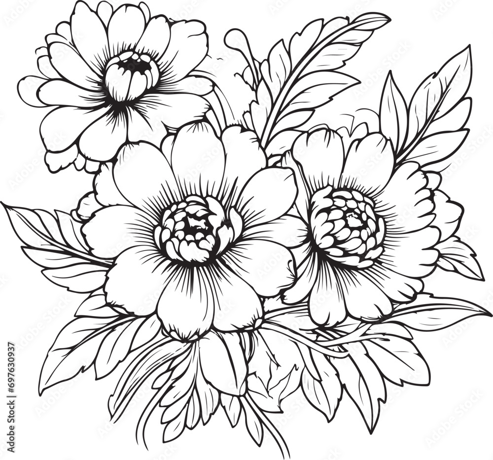 flowers coloring page