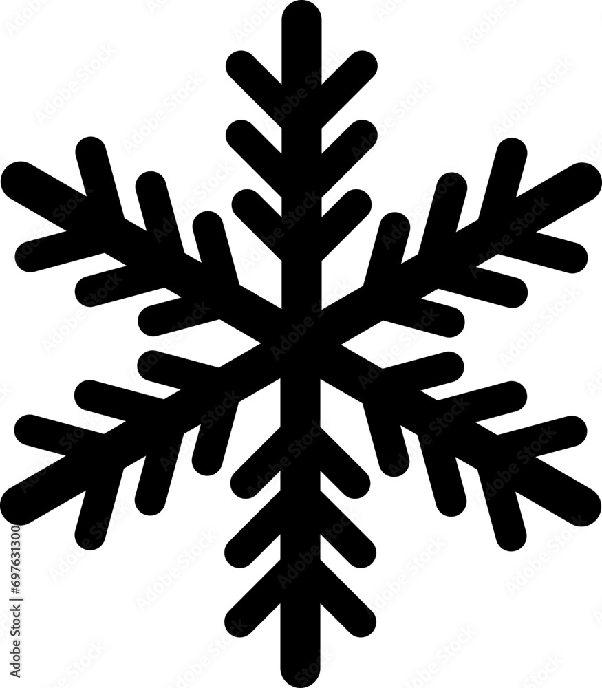 Obraz premium Christmas Snowflake Icon Illustration