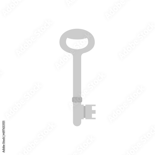 key flat design vector illustration. security system concept represented by key icon. isolated and flat illustration