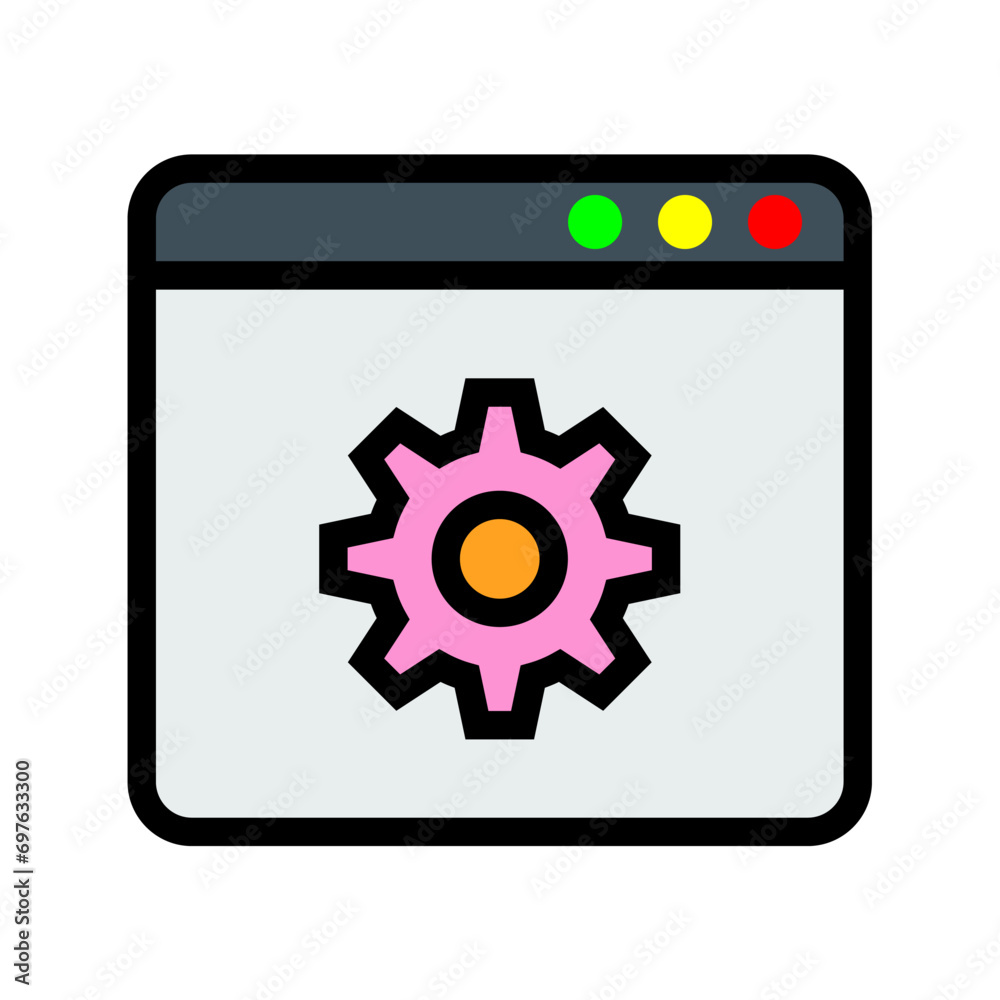 Settings icon, Page, seo, web, website Icon