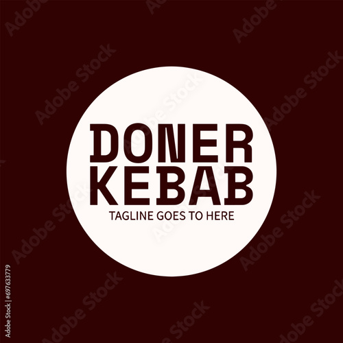 Shawarma logo for restaurants and markets. Doner kebab logo template. Premium Quality Emblems, Logo Template. Vector Illustration.