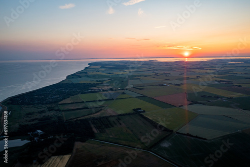 panorama panorama view of the country side at sunset