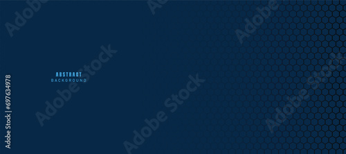 Blue futuristic hexagon abstract background