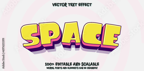 Editable text effect Lets Play 3d cartoon template style premium vector